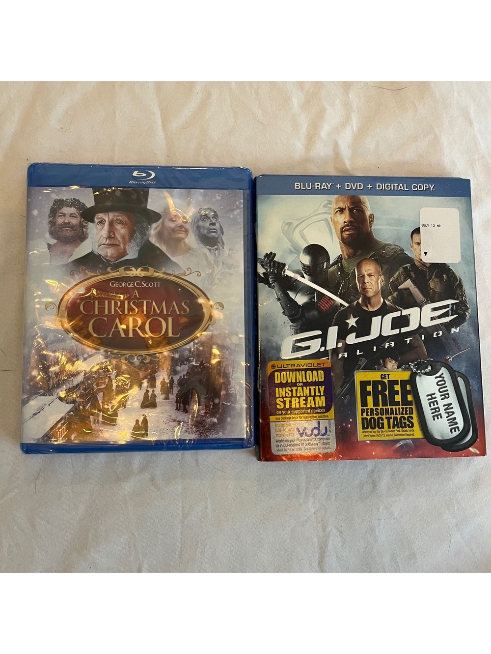 New Blu-Ray Lot - Christmas Carol & GI Joe Retaliation DVD